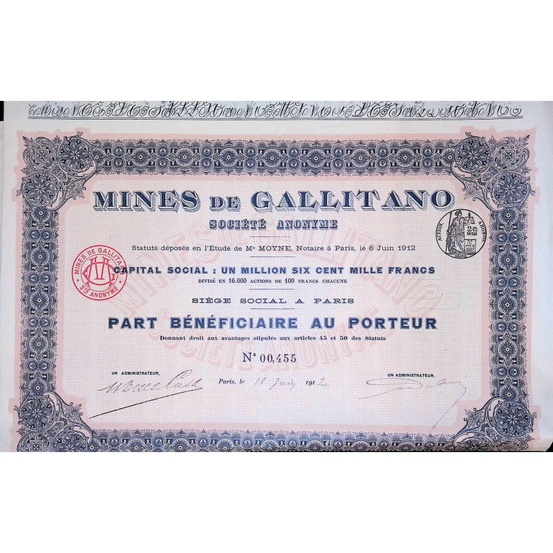 Mines de Gallitano S.A