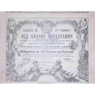 Nouveautés Alimentation - Aux Grands Boulevards - Série A