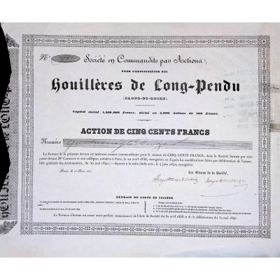 Houillères de Long-Pendu - Sté en commandite par actions