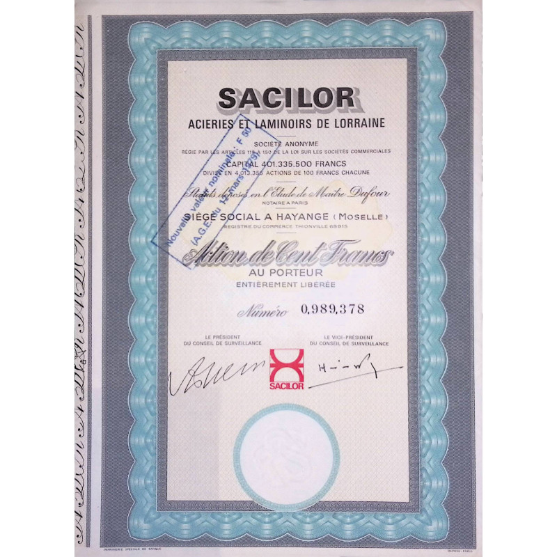 Sacilor - Aciéries et Laminoirs de Lorraine