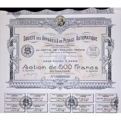 Sté des Appareils de Pesage Automatique - Act 500F