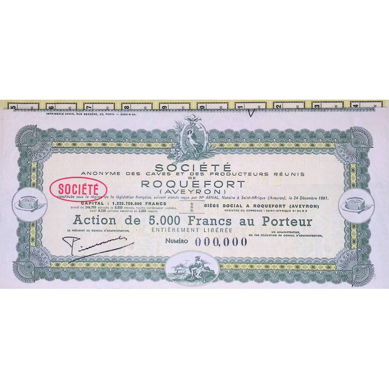 S.A des Caves et des Producteurs réunis de Roquefort (Aveyron) - Act 5000F - Blanquette