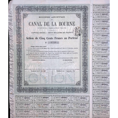 S.A du  Canal de la Bourne - Act 500F