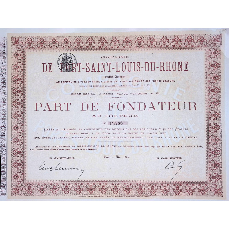 Cie de Fort-Saint-Louis-Du-Rhône (PF)