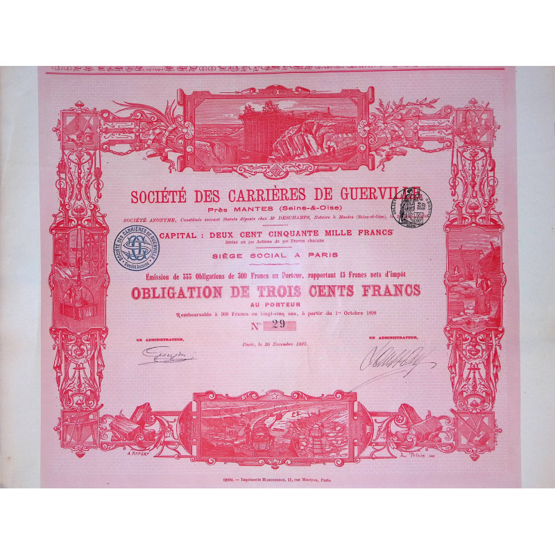 Société des Carrières de Guerville, près Mantes (Seine-&-Oise)