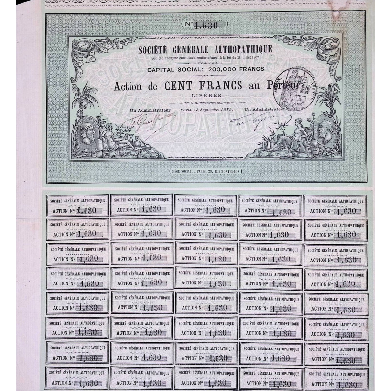 Sté Générale Althopatique (Act 100F)