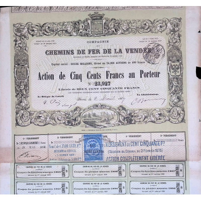 Cie des Chemins de Fer de la Vendée (Act 500 F)