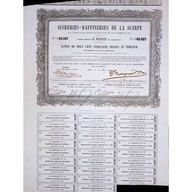 Sucreries-Raffineries de la Scarpe (Act 250F)