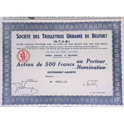 Sté des Trolleybus Urbains de Belfort (S.T.U.B)