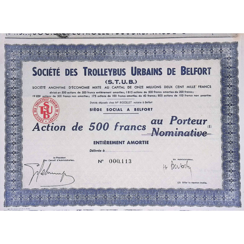 Sté des Trolleybus Urbains de Belfort (S.T.U.B)