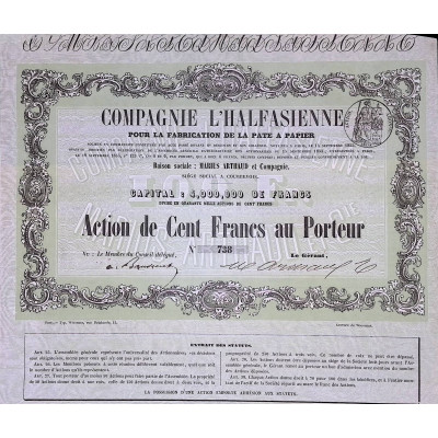 Cie l'Halfasienne pour la fabrication de la pate à papier