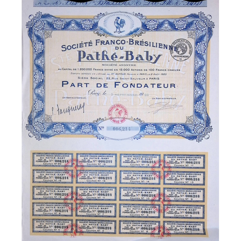 Sté Franco-Brésilienne du Pathé-Baby