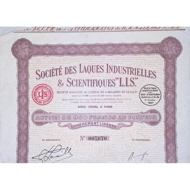 Sté des Laques Industrielles & Scientifiques "L.I.S"