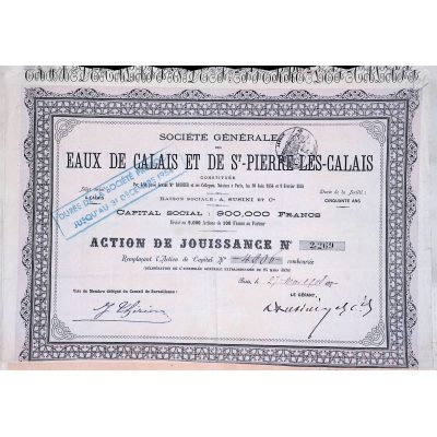 Sté Générale des Eaux de Calais et de St Pierre-Lès-Calais