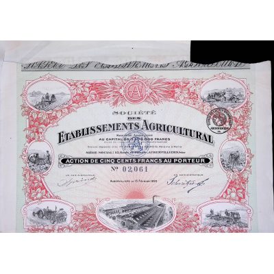 Sté des Etablissements Agricultural (Act 500F)