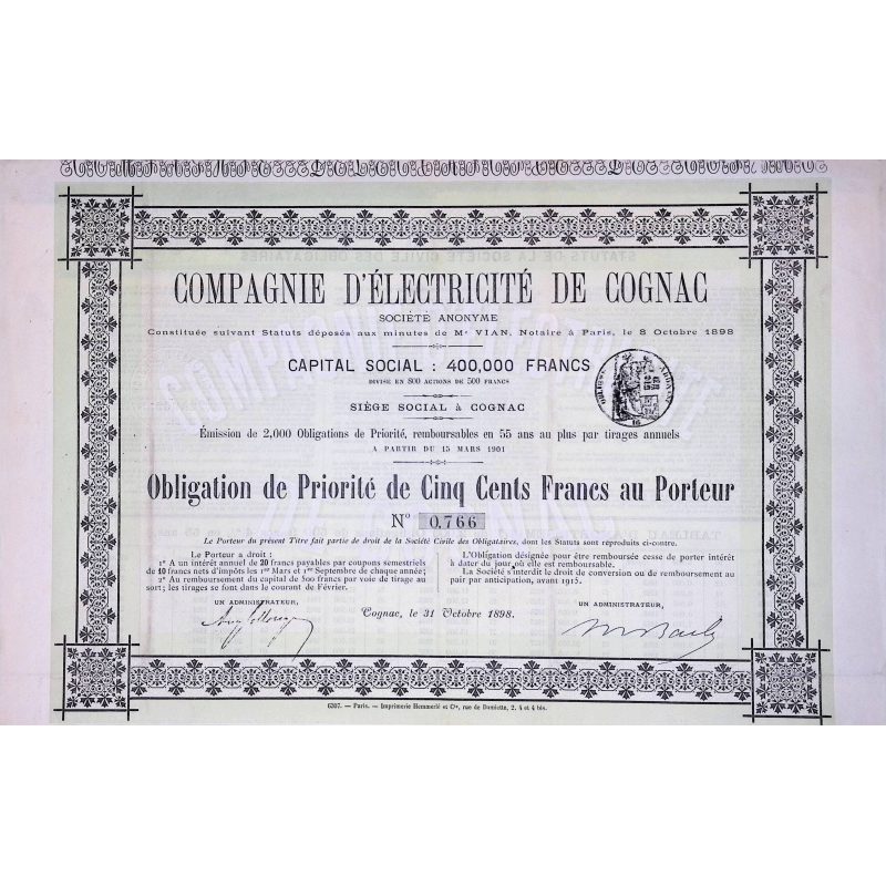 Cie d'Electricité de Cognac