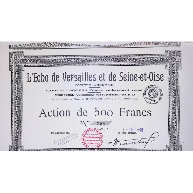 L'écho de Versailles et de Seine-et-Oise (Act 500F)