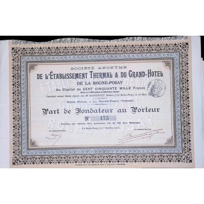 S.A de l'Etablissement Thermal & du Grand-Hotel de la Roche-Posay