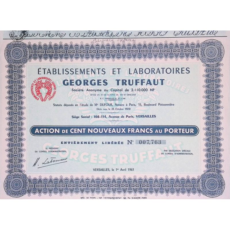 Ets et Laboratoires Georges Truffaut