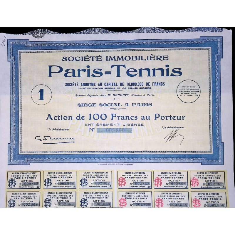 Sté Immobilière Paris-Tennis