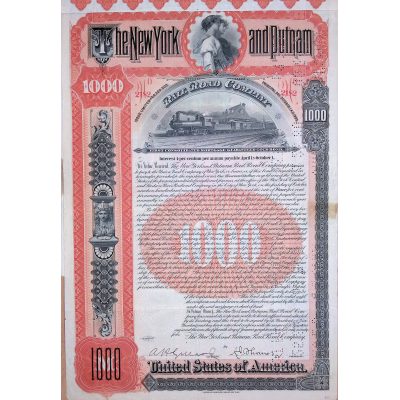 The New York and Putnam Rail Road Company $1000