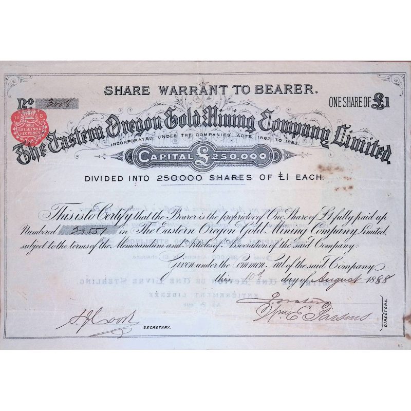 The Eastern Oregon Gold Mining Company Ltd. (Mine d'Or de l'Est-Oregon)