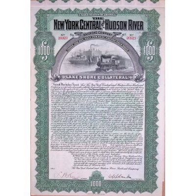 The New York Central and Hudson River Railroad Company $1000