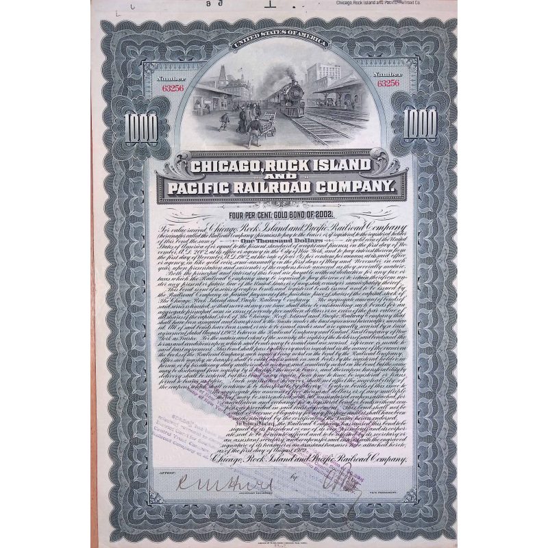 Chicago Rock Island and Pacific Railroad Company $1000