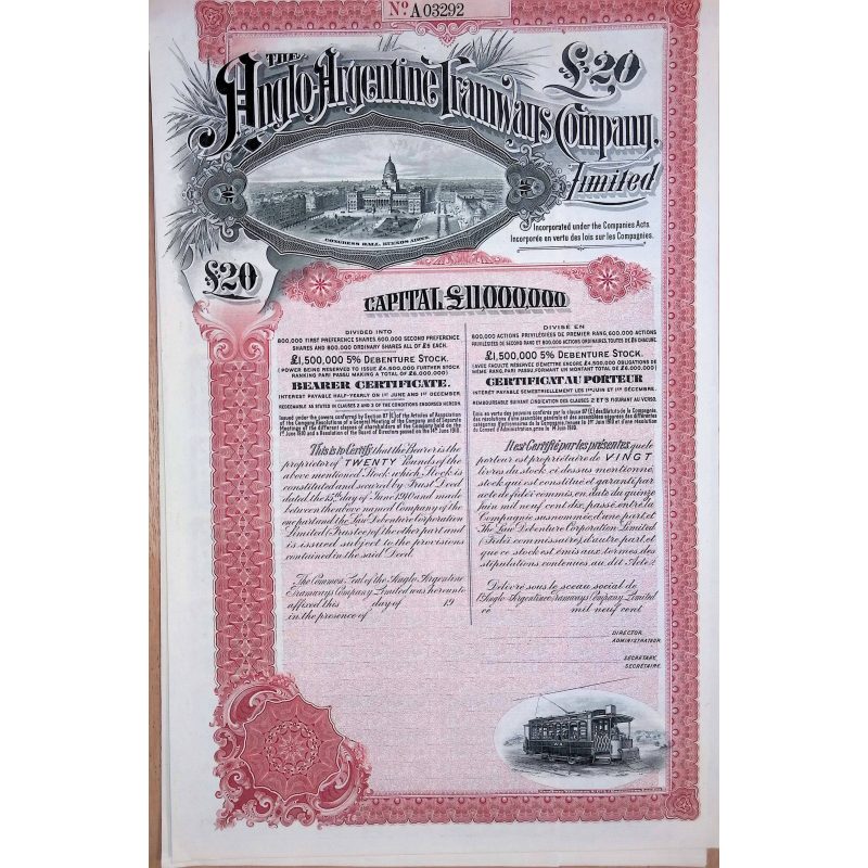 The Anglo-Argentine Tramways Company £20