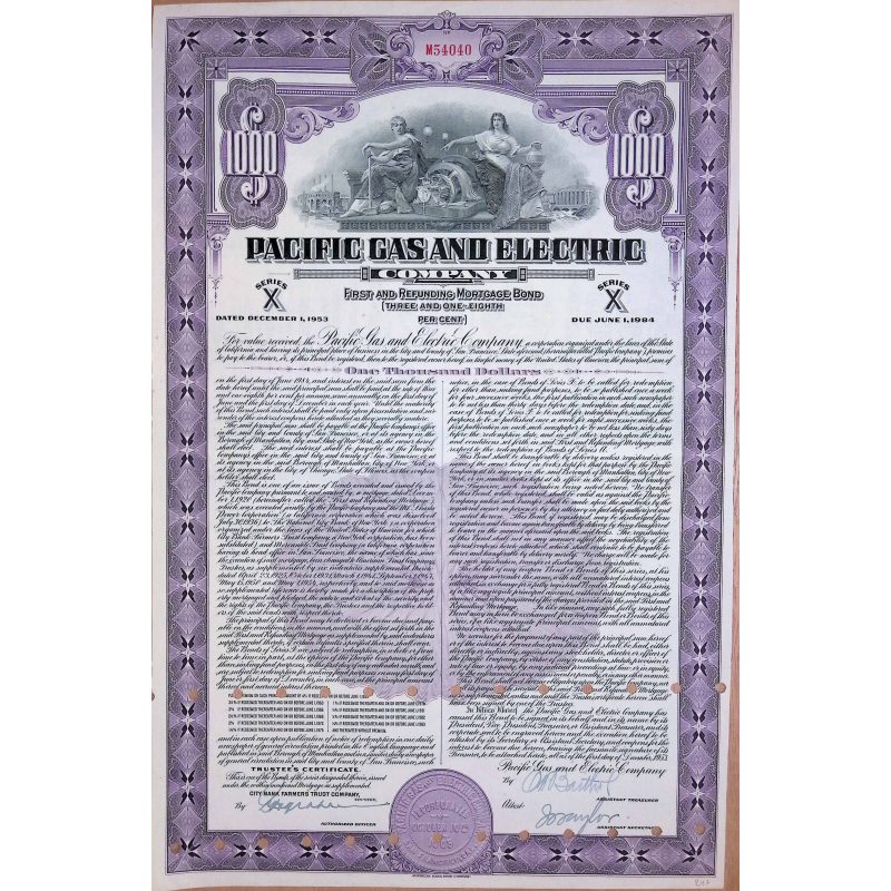 Pacific Gas and Electric Company $1000
