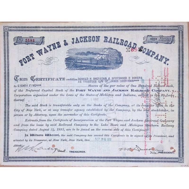 Fort Wayne & Jackson Railroad Company