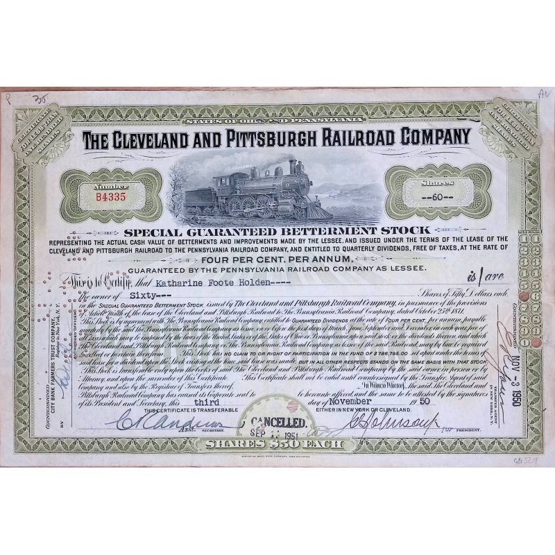 The Cleveland and Pittsburgh Railroad Company