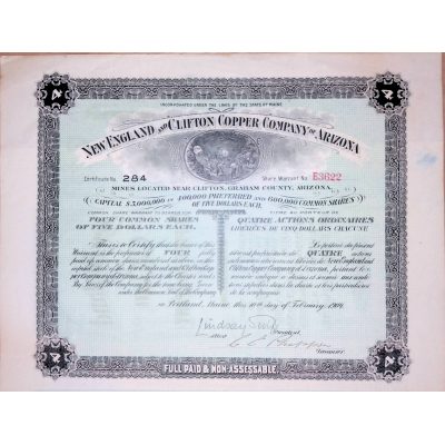 New England and Clifton Copper Company of Arizona