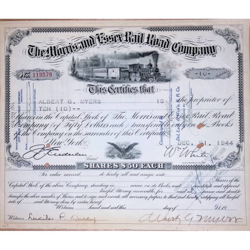 The Morris & Essex Rail Road Company