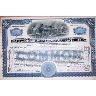 The Pittsburgh & West Virginia Railway Cy