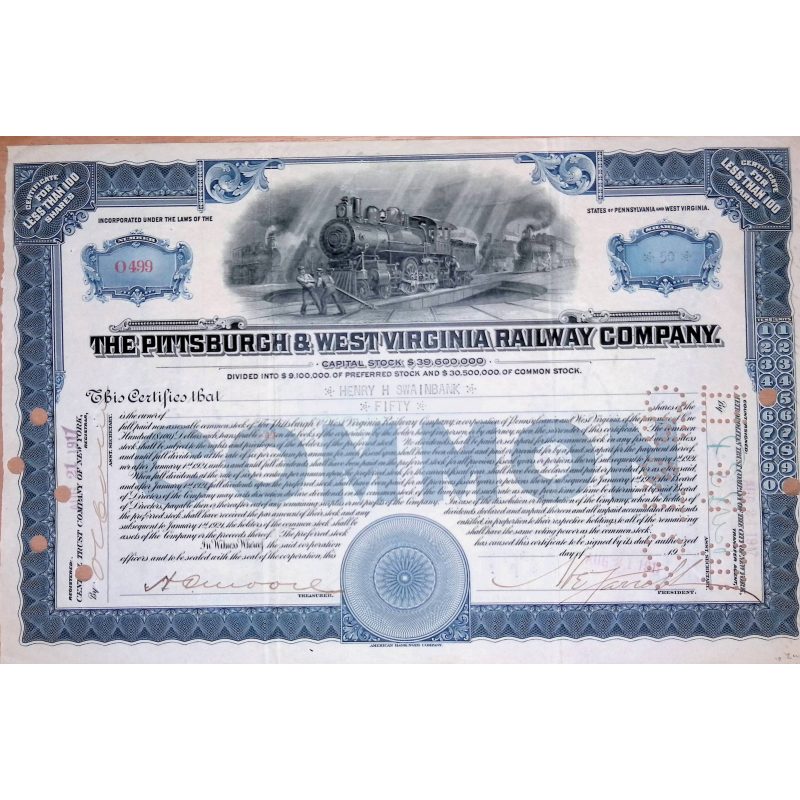 The Pittsburgh & West Virginia Railway Cy