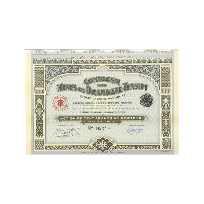 Cie des Mines de Bramrane-Tensift