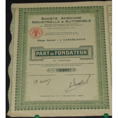 Sté Africaine Industrielle et Automobile (PF)