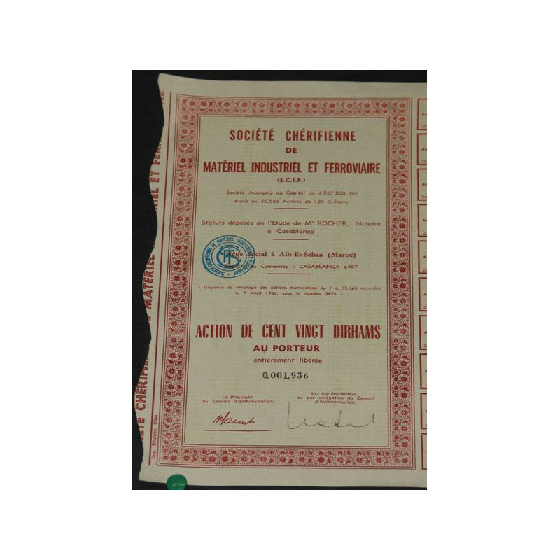 Sté Chérifienne de Matériel Industriel et Ferroviaire (S.C.I.F.)