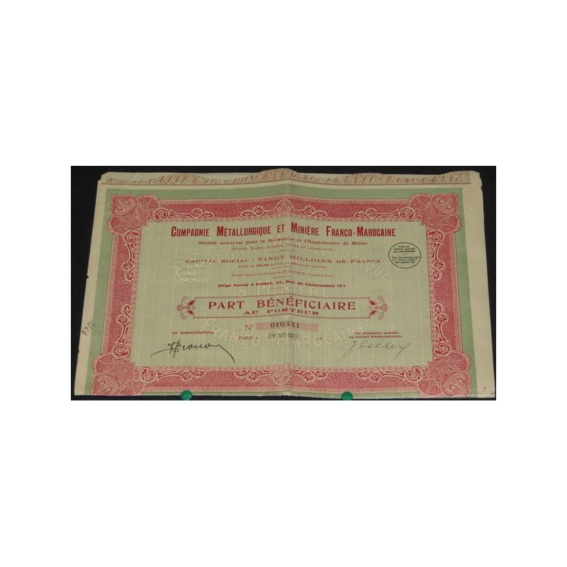 Cie Métallurgique et Minière Franco-Marocaine
