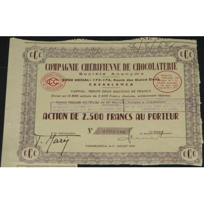 Cie Chérifienne de Chocolaterie (Act)