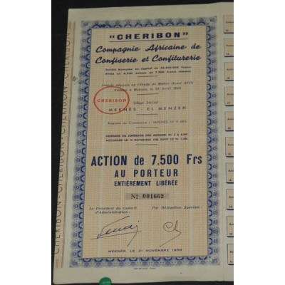 "Cheribon" Cie Africaine de Confiserie et Confiturerie