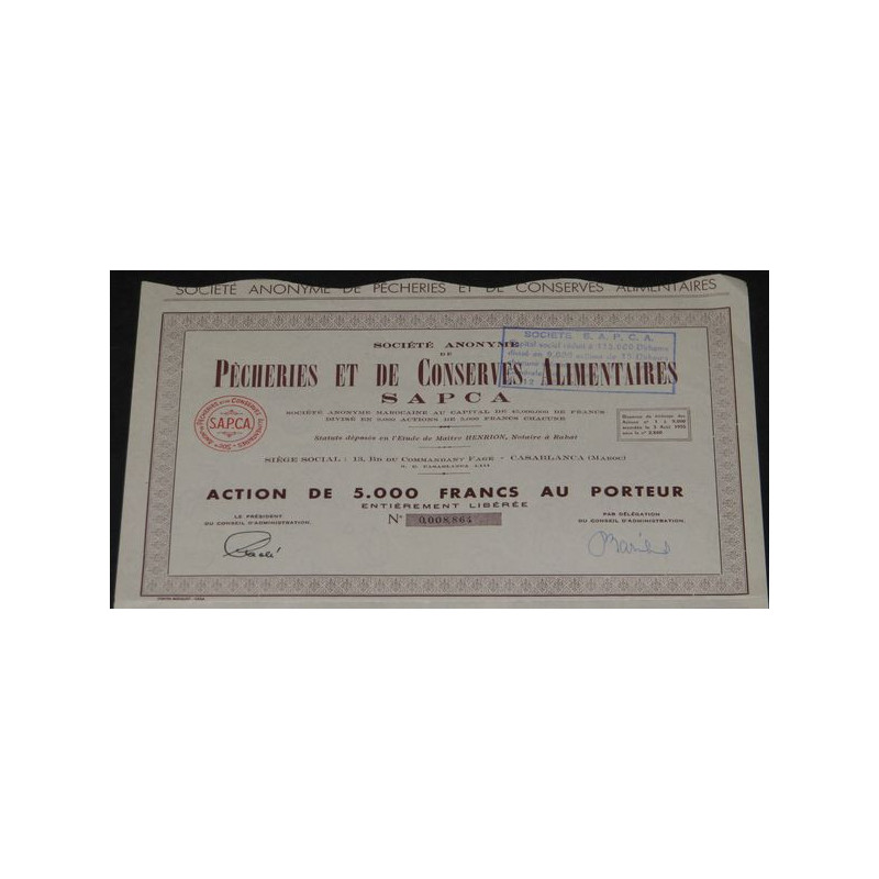 S.A. de Pêcheries et de Conserveries Alimentaires SAPCA