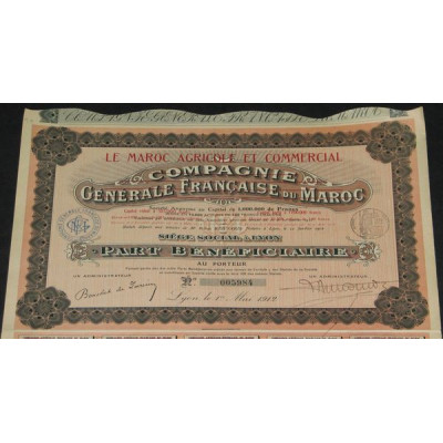 Cie Générale Française du Maroc  Le Maroc Agricole et Commercial (PB)