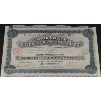 Cie Générale Française du Maroc  Le Maroc Agricole et Commercial (Ac)