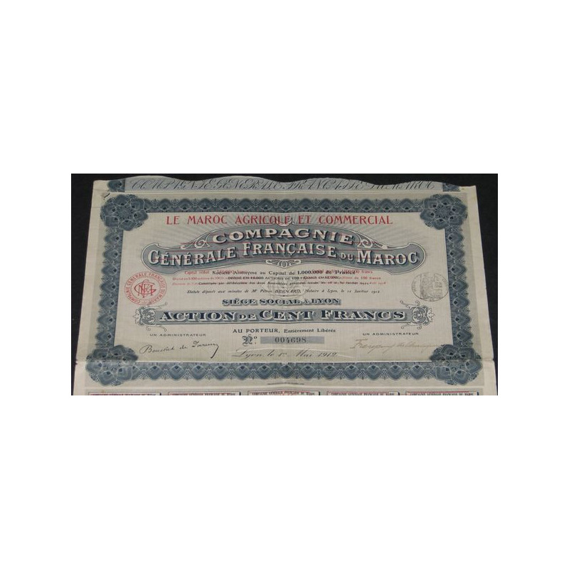 Cie Générale Française du Maroc  Le Maroc Agricole et Commercial (Ac)