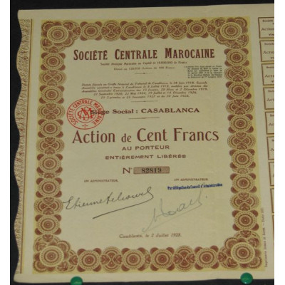 Sté Centrale Marocaine (Act)