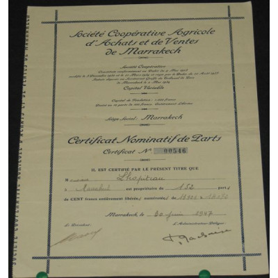 Sté Coopérative Agricole d'Achats et de Ventes de Marrakech