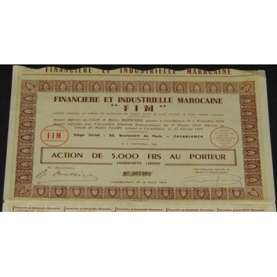 Financière et Industrielle Marocaine "FIM"