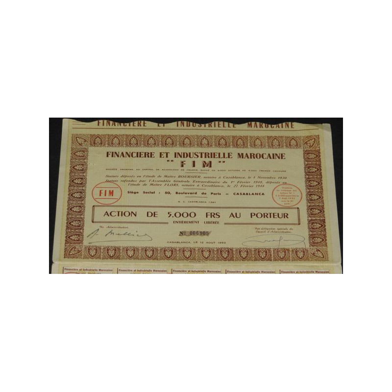 Financière et Industrielle Marocaine "FIM"